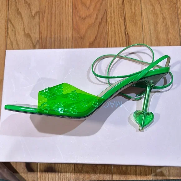 MACH & MACH
Heart Embellished Square Toe Sandals - Picture 2 of 5